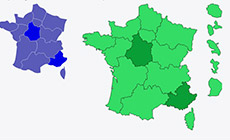 impression d'écran du site cartes-cliquables-joomla.gmapfp.org/fr/regions-de-france